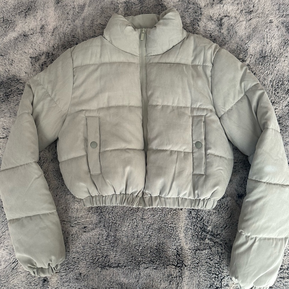 Sage green puffer